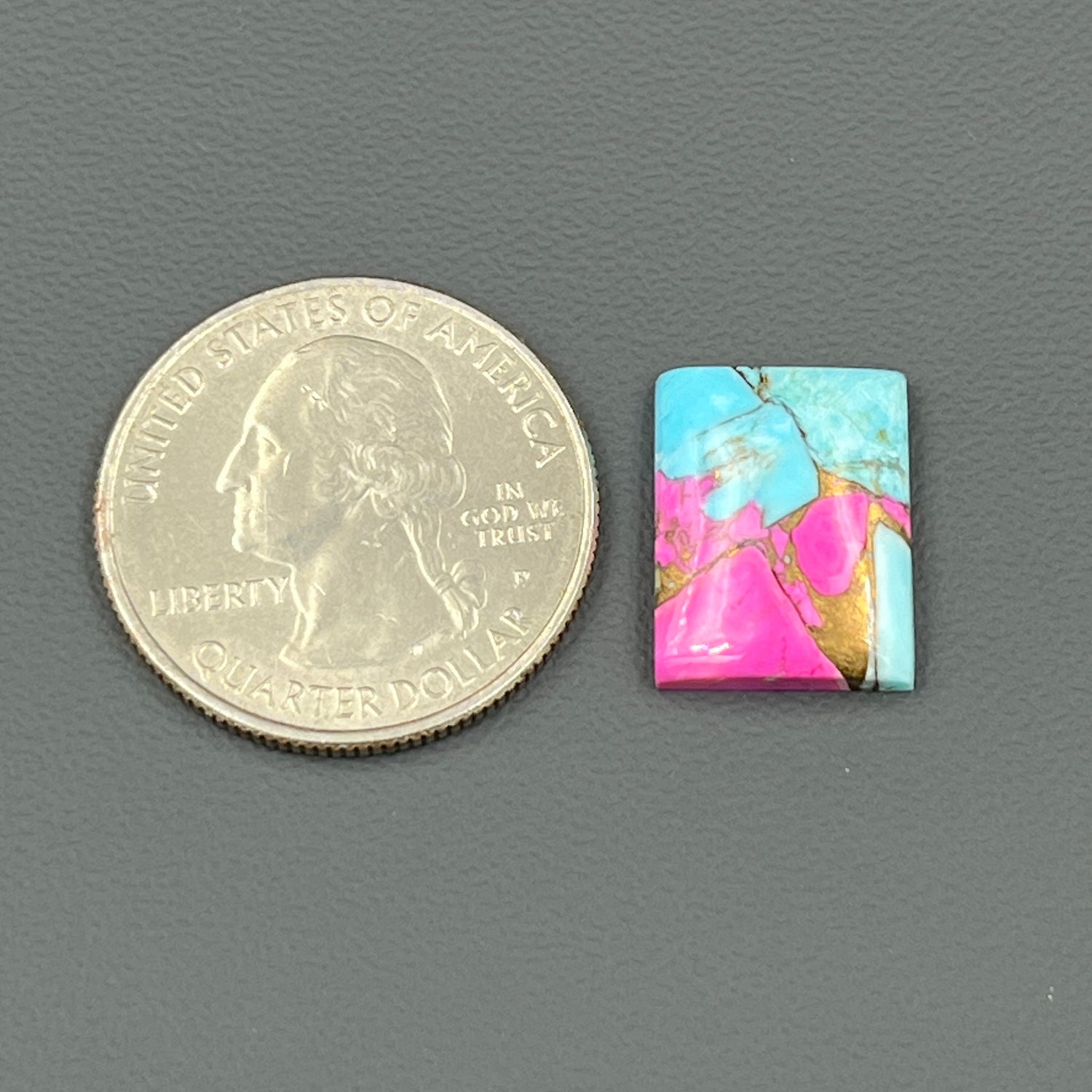 Cotton Candy Dahlia Cabochon - Baguette