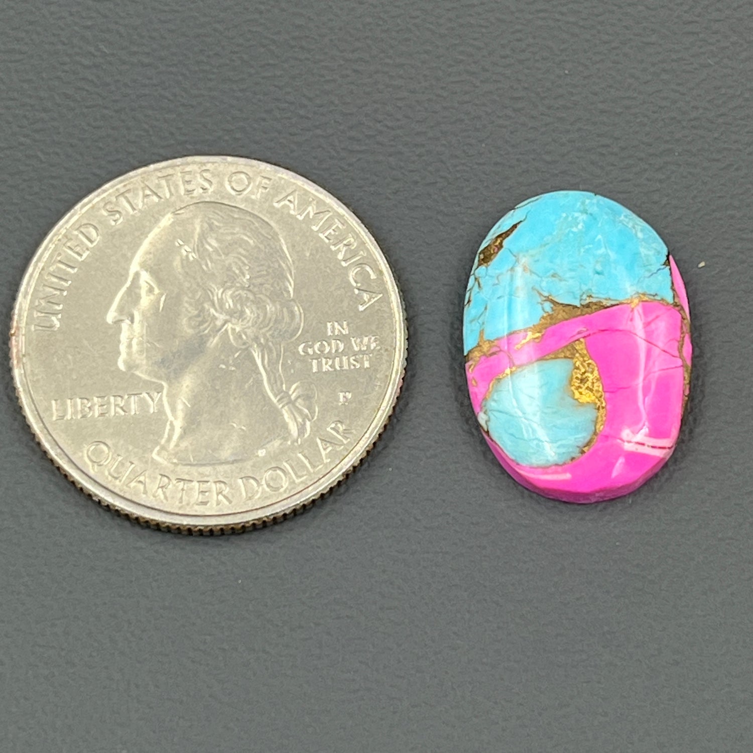 Cotton Candy Dahlia Cabochon - Oval