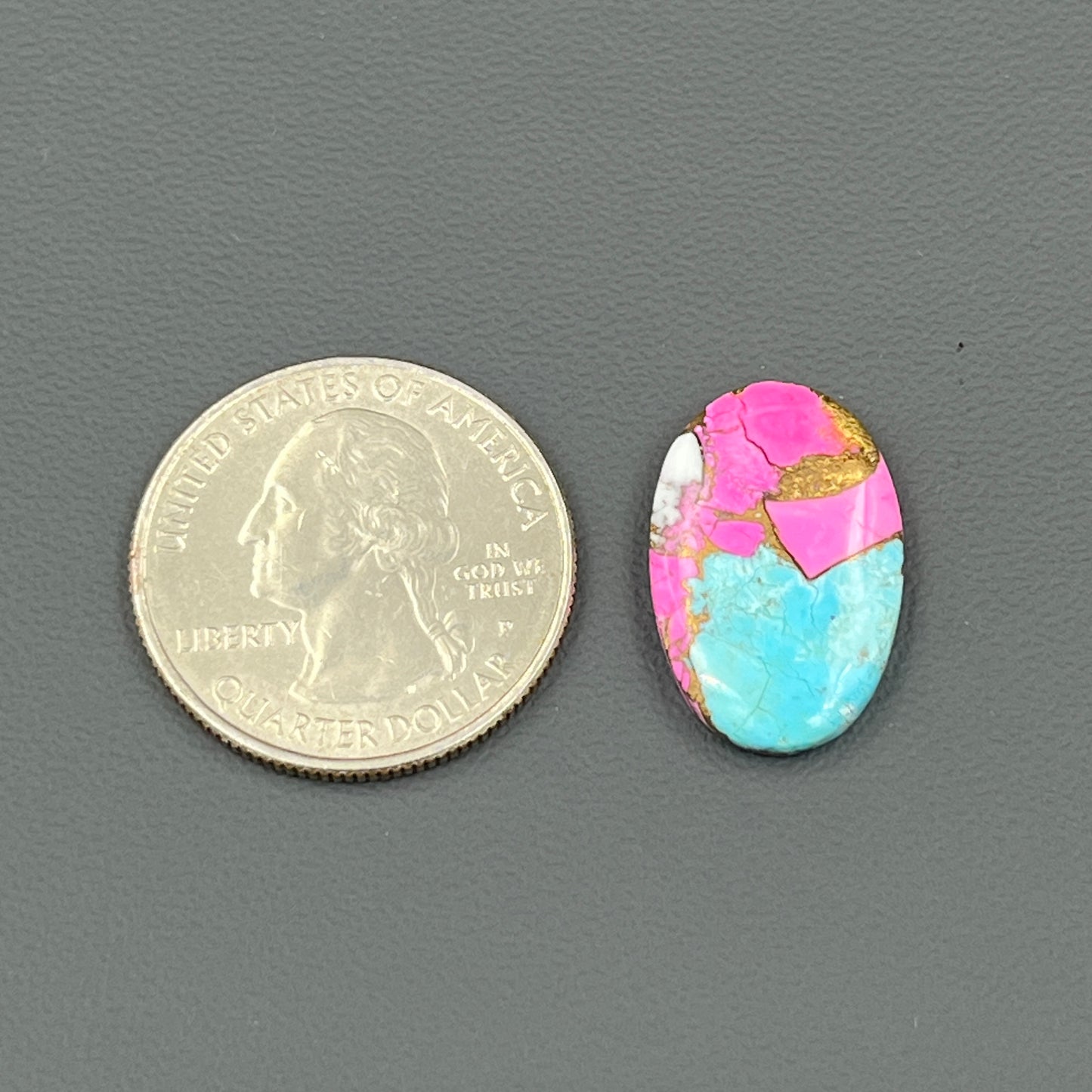 Cotton Candy Dahlia Cabochon - Oval
