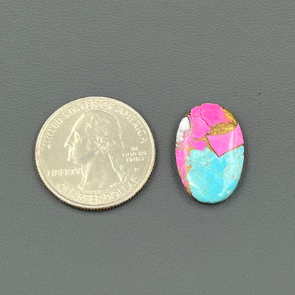 Cotton Candy Dahlia Cabochon - Oval