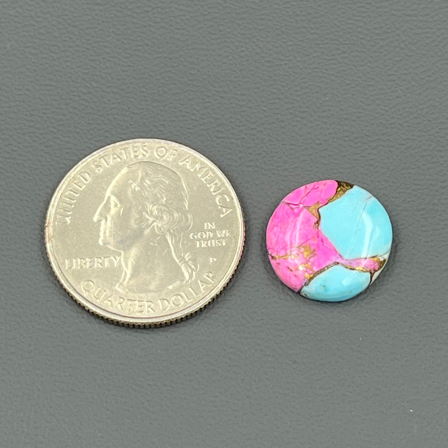 Cotton Candy Dahlia Cabochon - Round