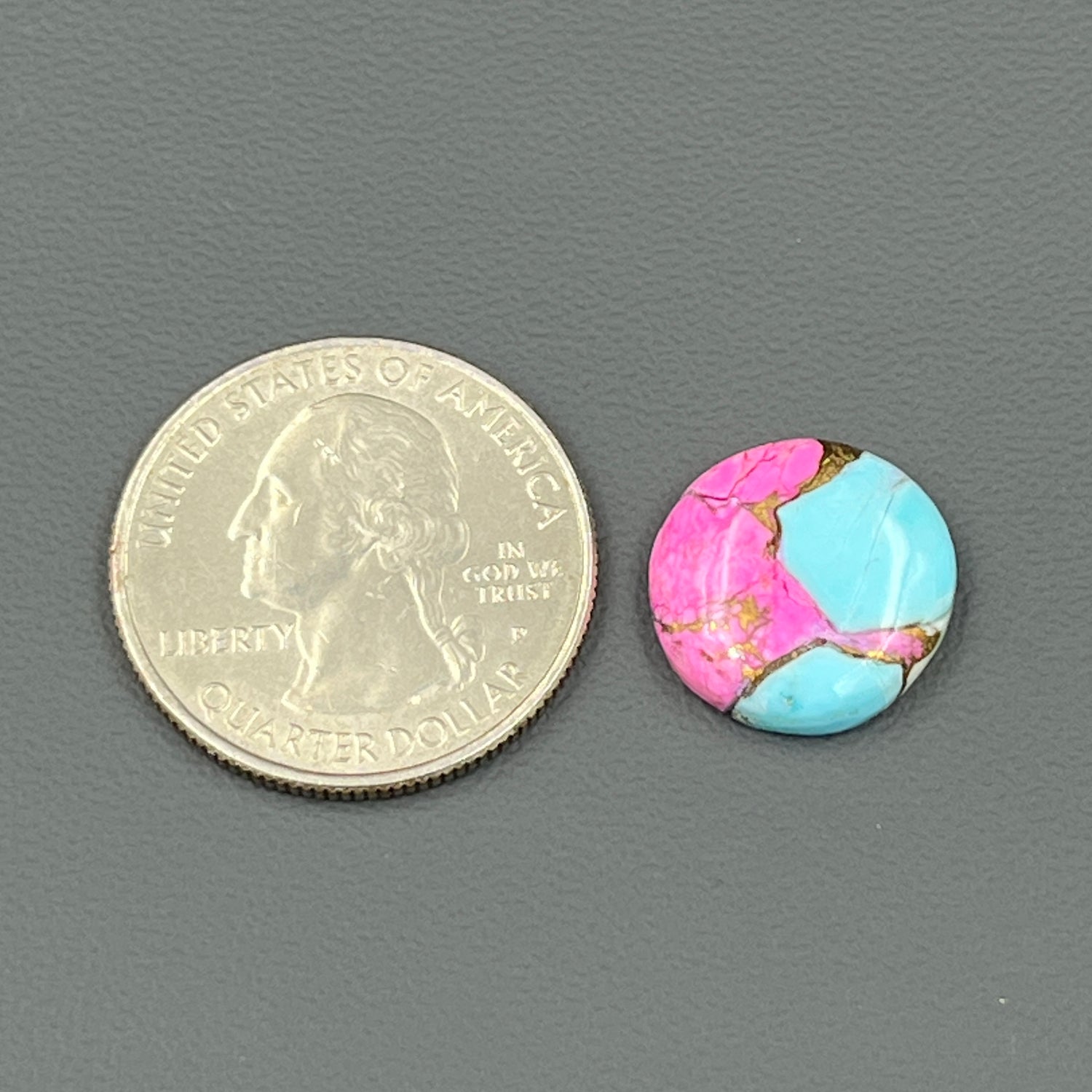 Cotton Candy Dahlia Cabochon - Round