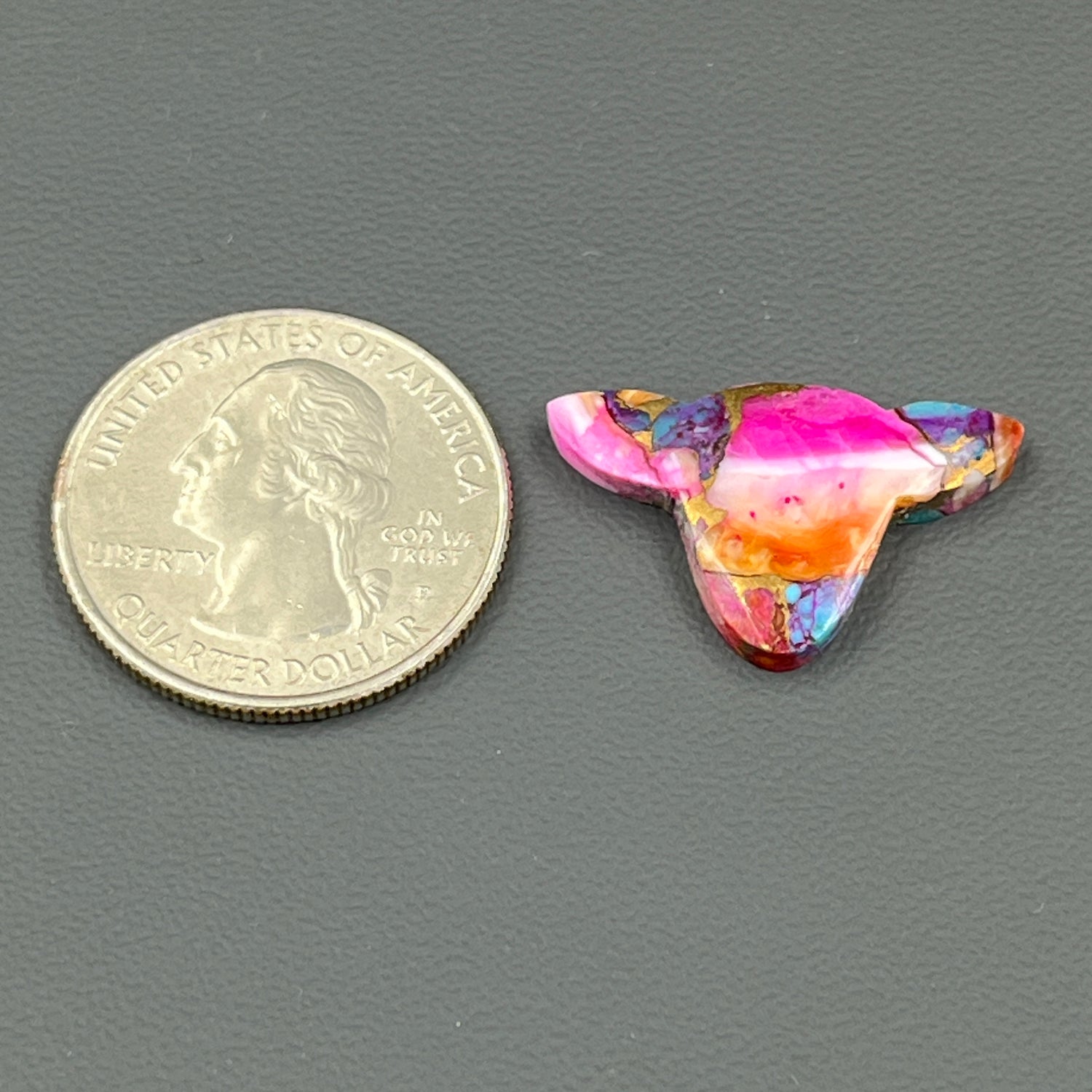 Kingman Pink Oyster Turquoise - Loose Cab - Cow Head