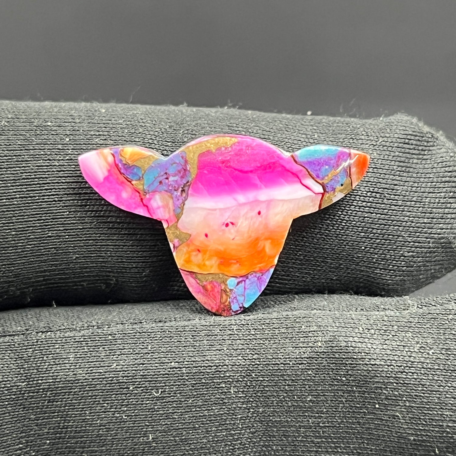 Kingman Pink Oyster Turquoise - Loose Cab - Cow Head