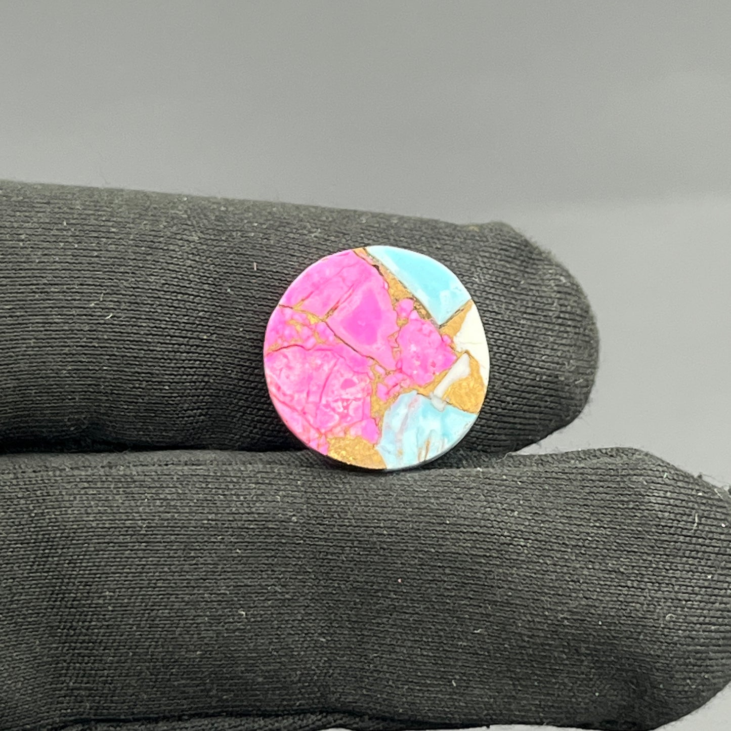 Cotton Candy Dahlia Cabochon - Round