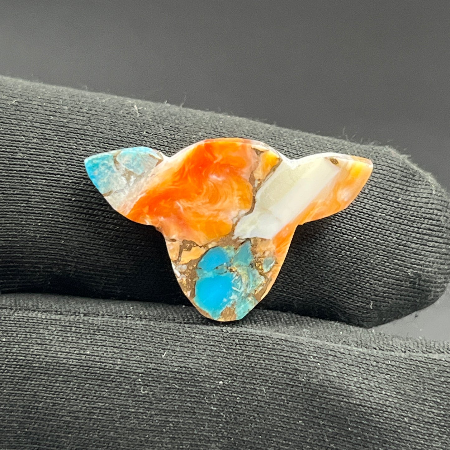 Kingman Spiny Oyster Turquoise - Loose Cab - Cow Head