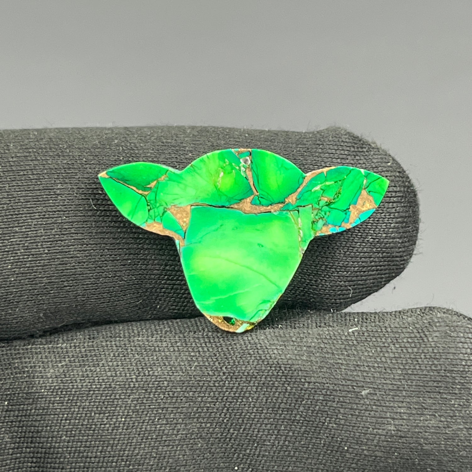 Kingman Forest Green Dahlia - Loose Cab - Cow Head