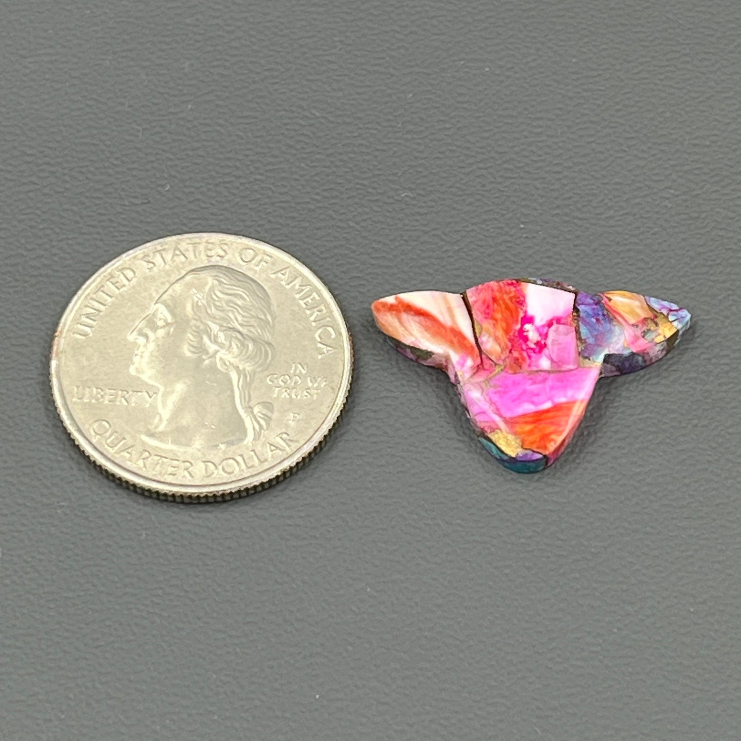 Kingman Pink Oyster Turquoise - Loose Cab - Cow Head