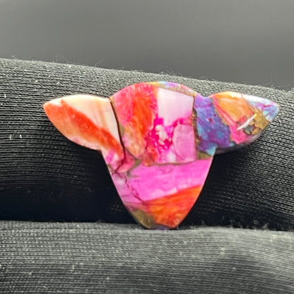 Kingman Pink Oyster Turquoise - Loose Cab - Cow Head