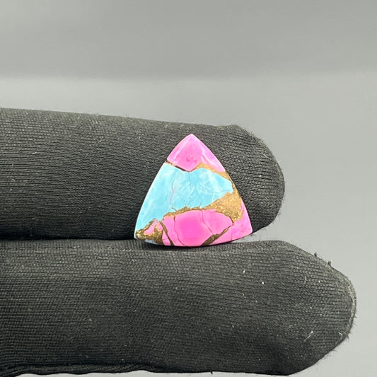 Cotton Candy Dahlia Cabochon - Triangle