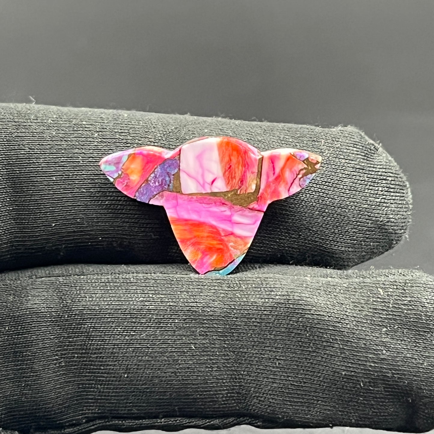 Kingman Pink Oyster Turquoise - Loose Cab - Cow Head