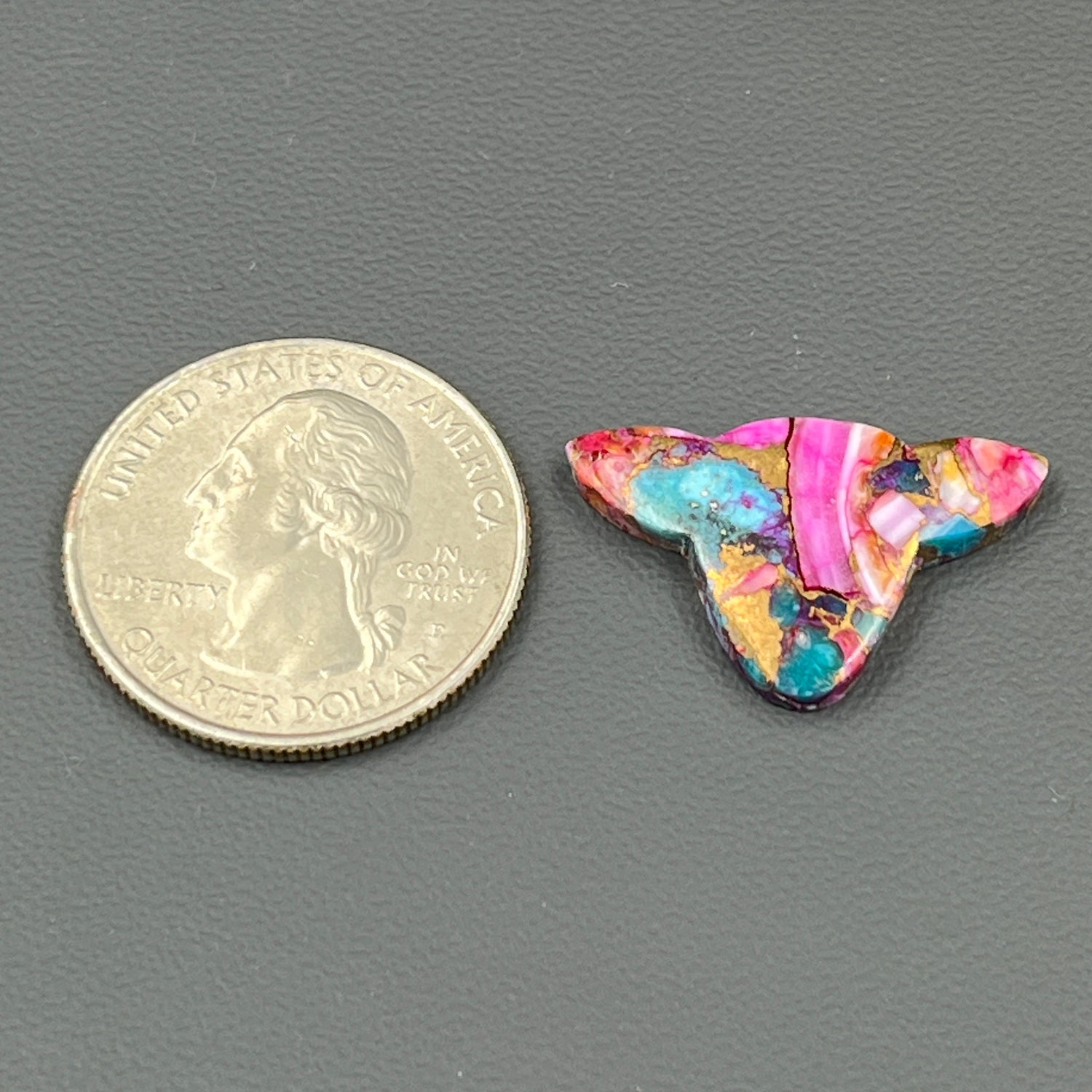 Kingman Pink Oyster Turquoise - Loose Cab - Cow Head