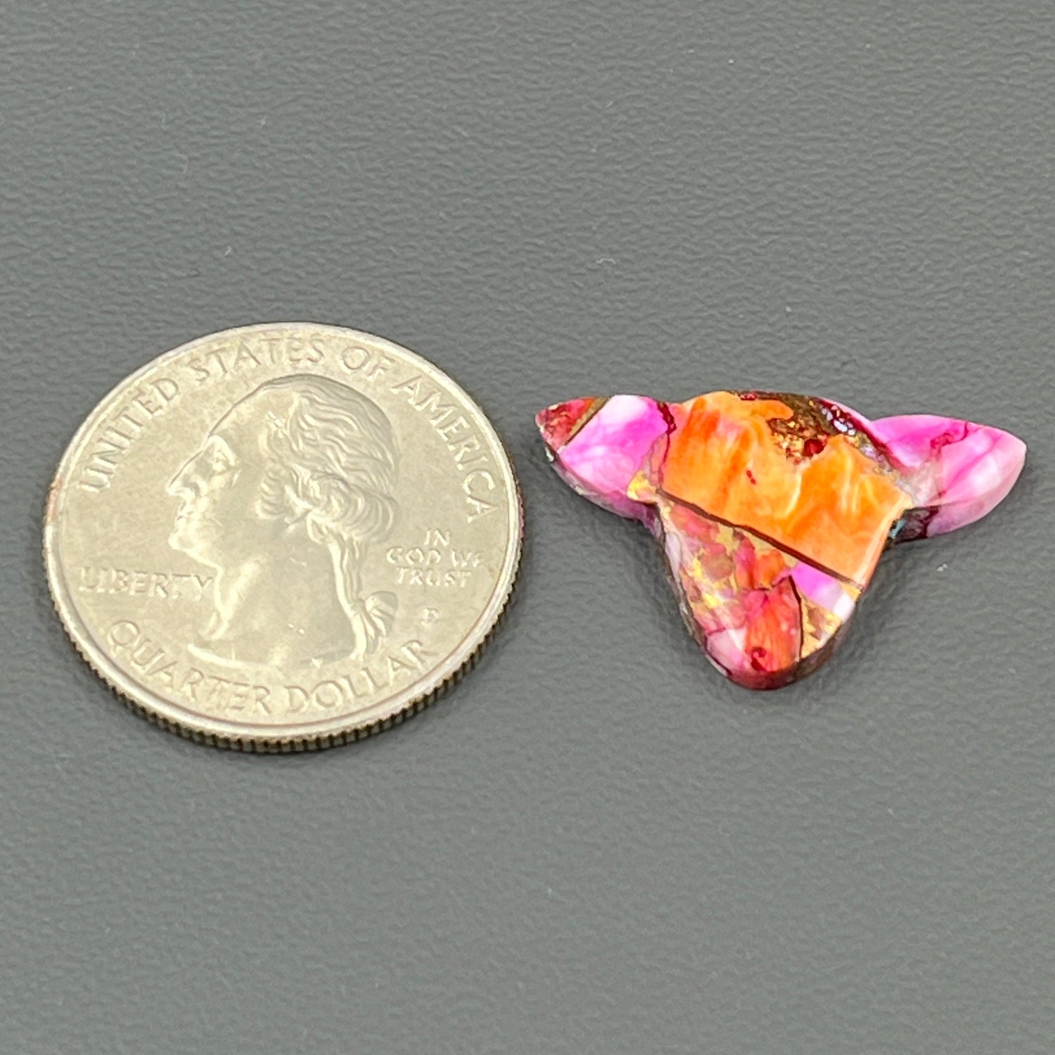 Kingman Pink Oyster Turquoise - Loose Cab - Cow Head