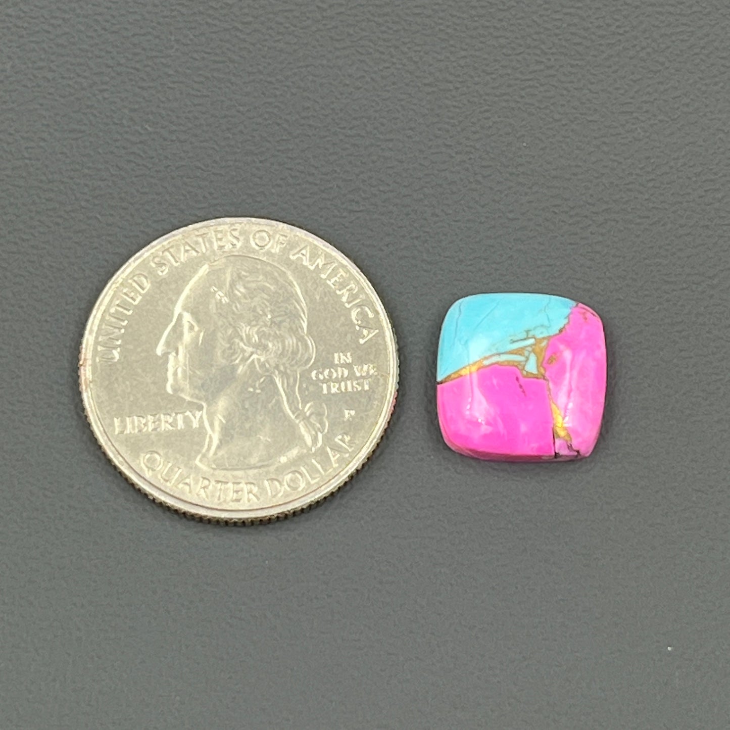 Cotton Candy Dahlia Cabochon - Cushion