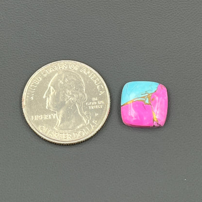 Cotton Candy Dahlia Cabochon - Cushion