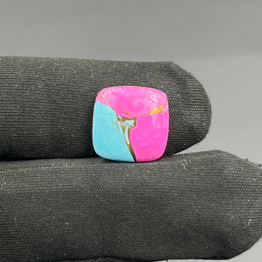 Cotton Candy Dahlia Cabochon - Cushion