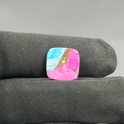 Cotton Candy Dahlia Cabochon - Cushion