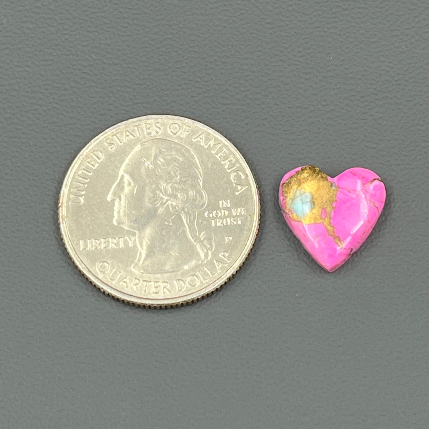 Cotton Candy Dahlia Cabochon - Heart
