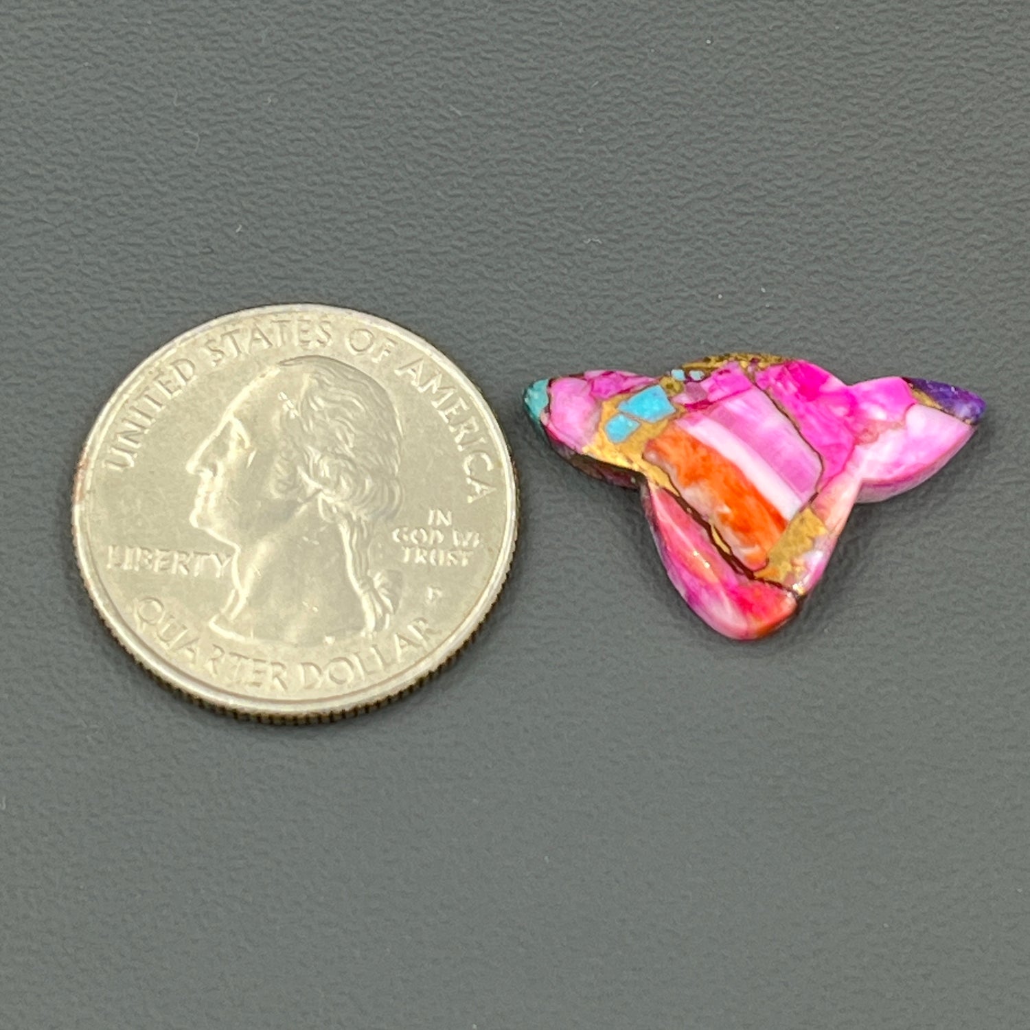 Kingman Pink Oyster Turquoise - Loose Cab - Cow Head