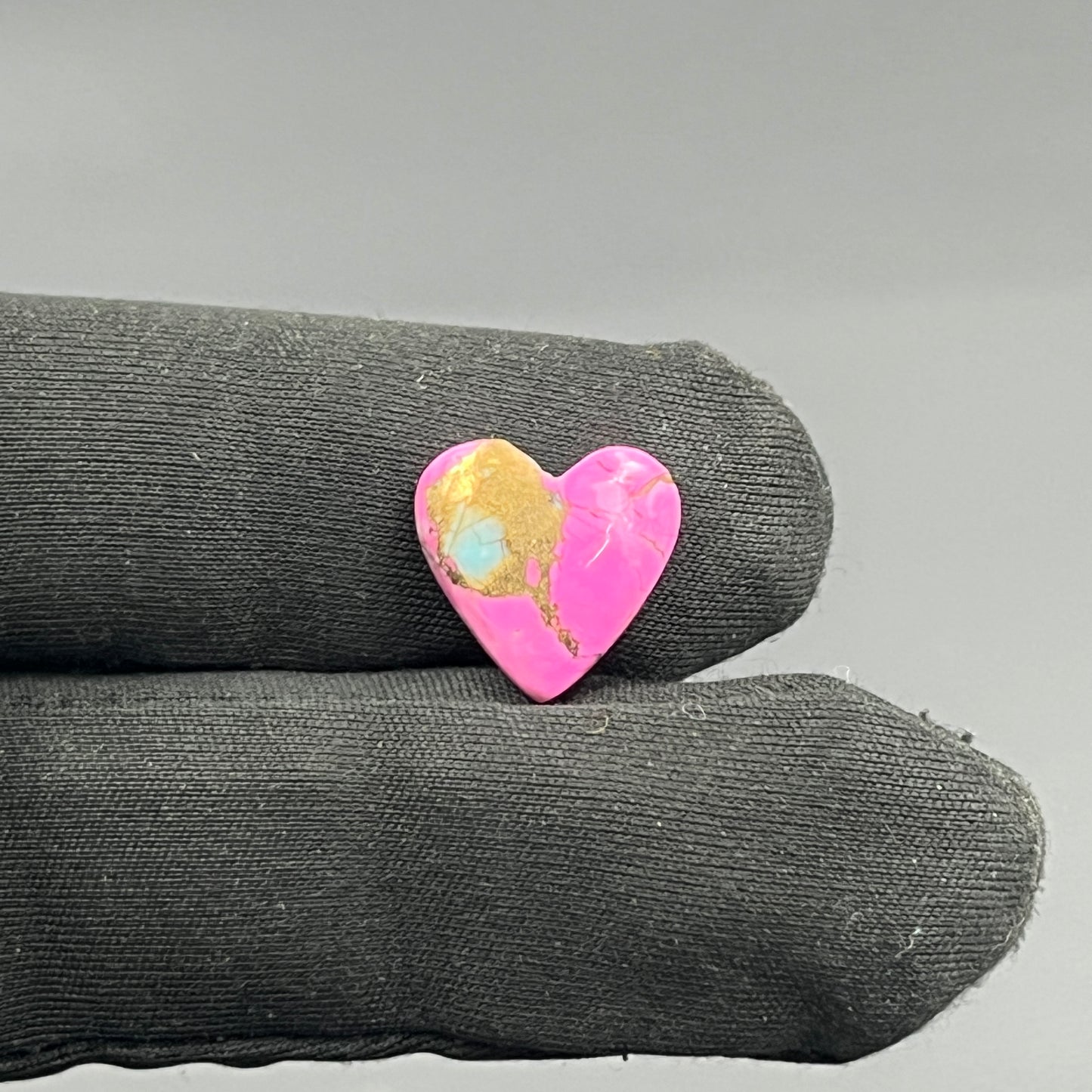 Cotton Candy Dahlia Cabochon - Heart