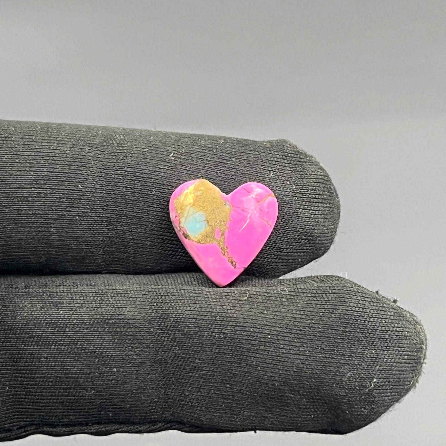 Cotton Candy Dahlia Cabochon - Heart