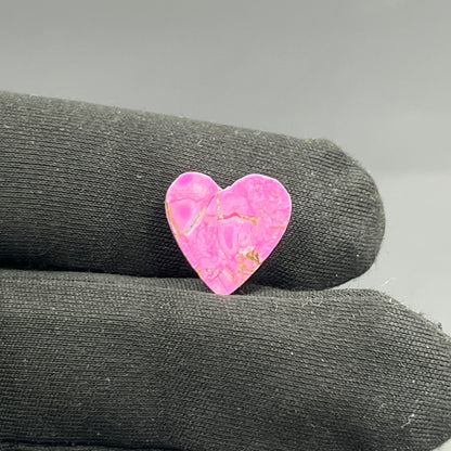 Cotton Candy Dahlia Cabochon - Heart