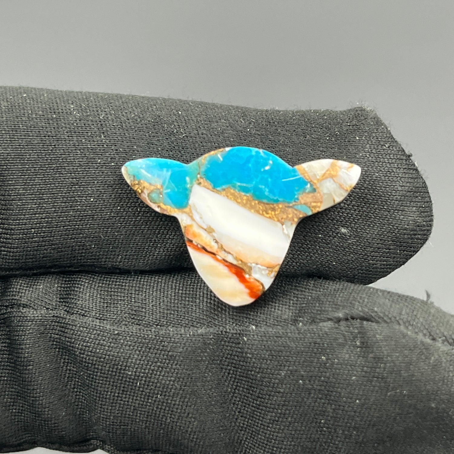 Kingman Spiny Oyster Turquoise - Loose Cab - Cow Head