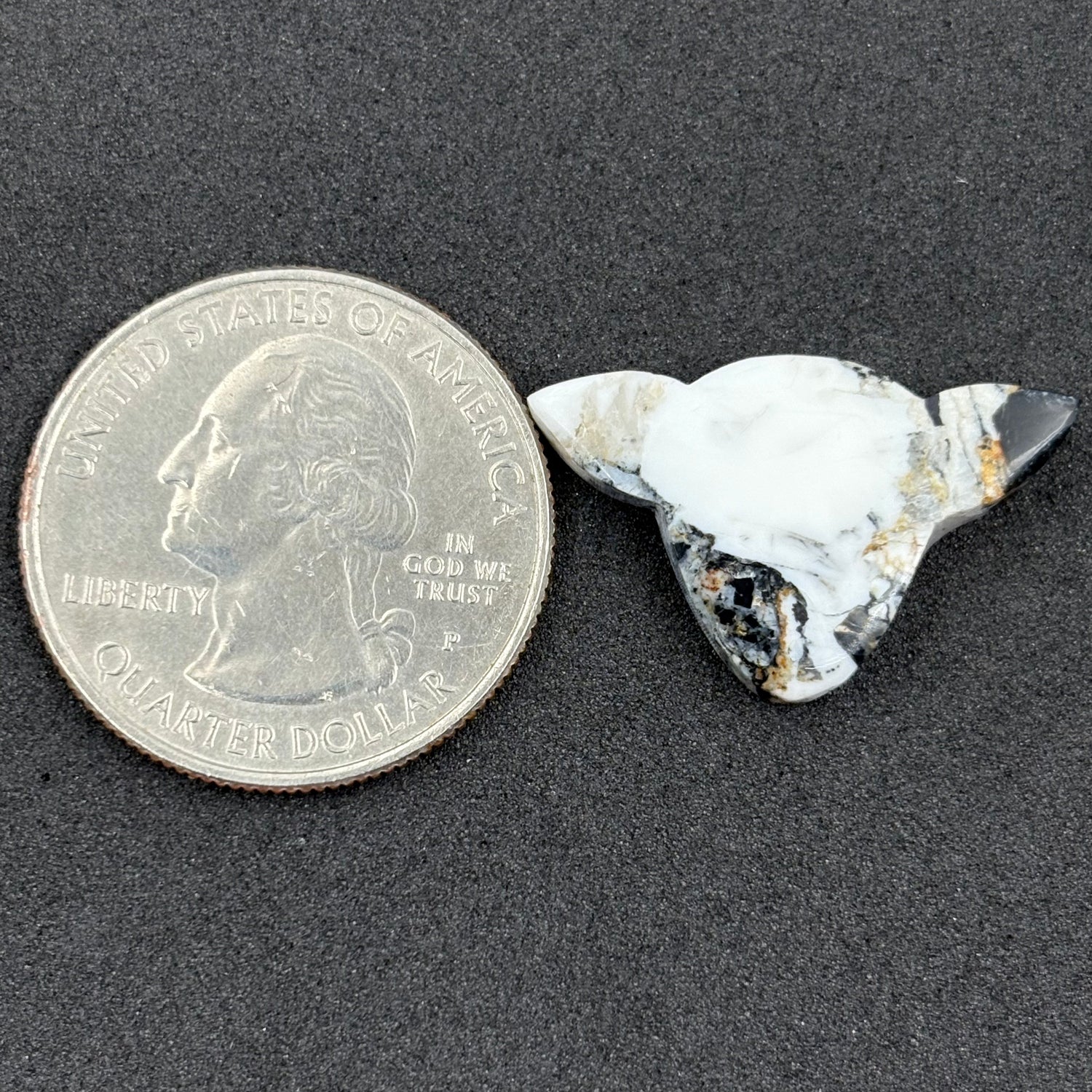 Kingman White Buffalo Turquoise - Loose Cab - Cow Head