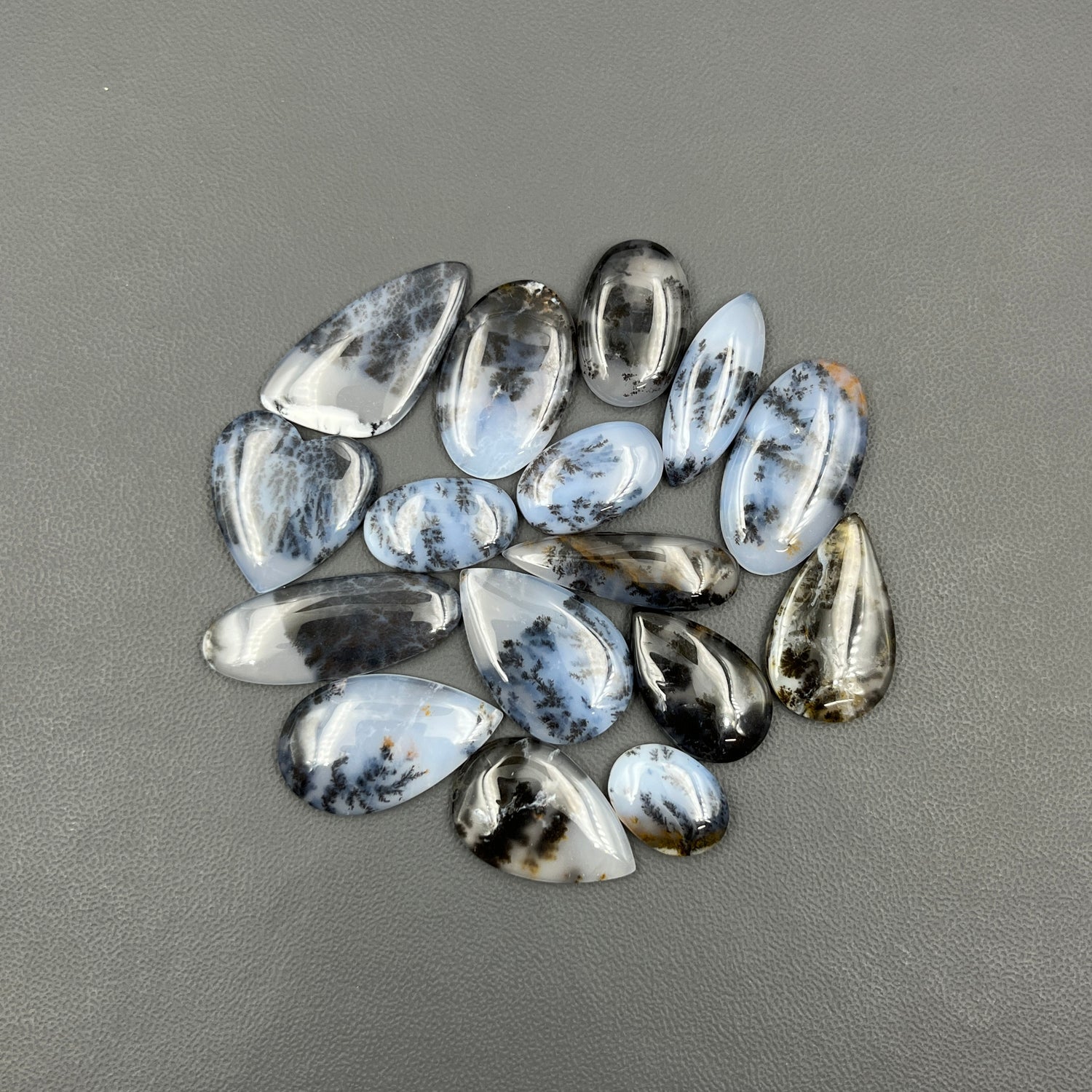 Dendrite Agate - Wholesale Lot - 16 Pcs