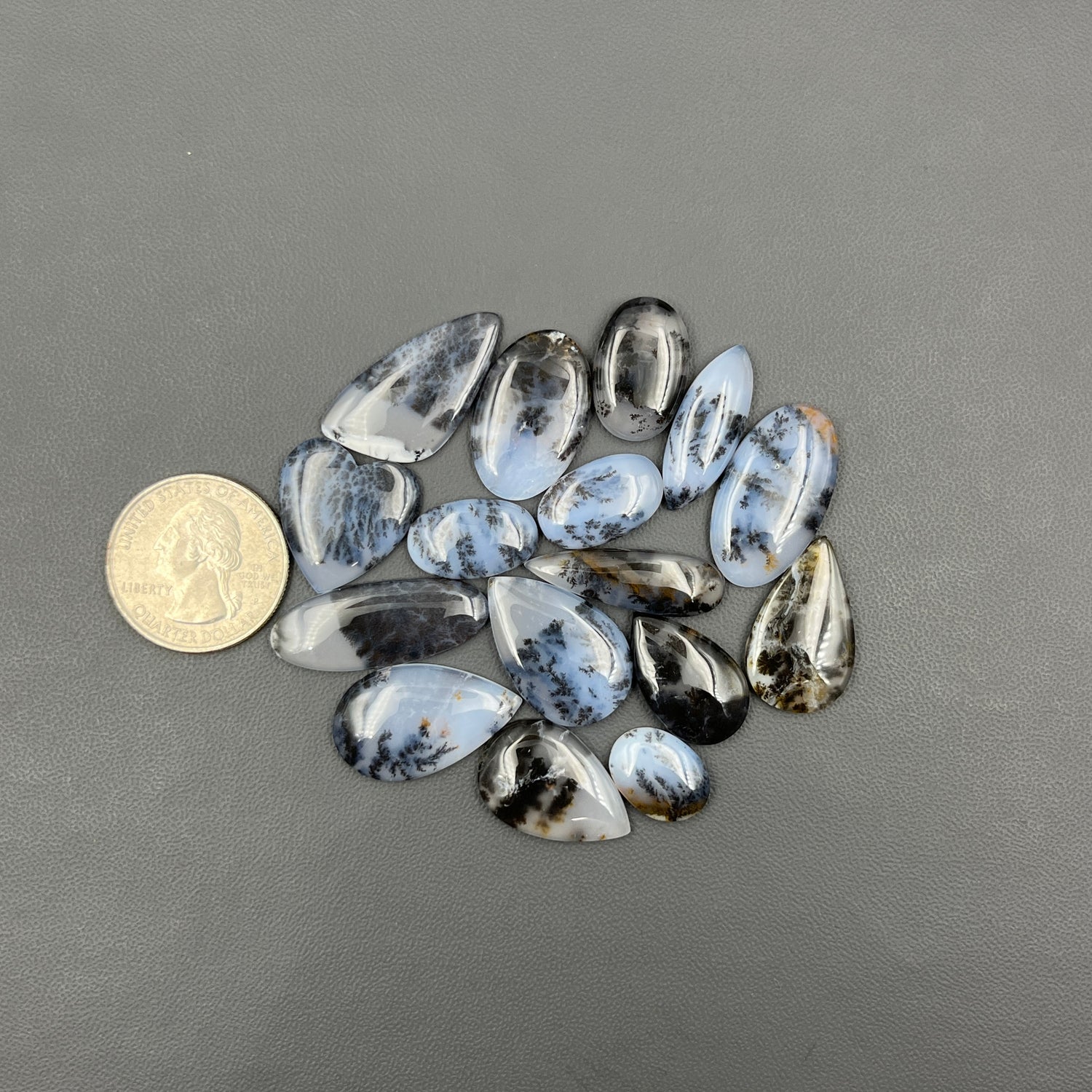 Dendrite Agate - Wholesale Lot - 16 Pcs