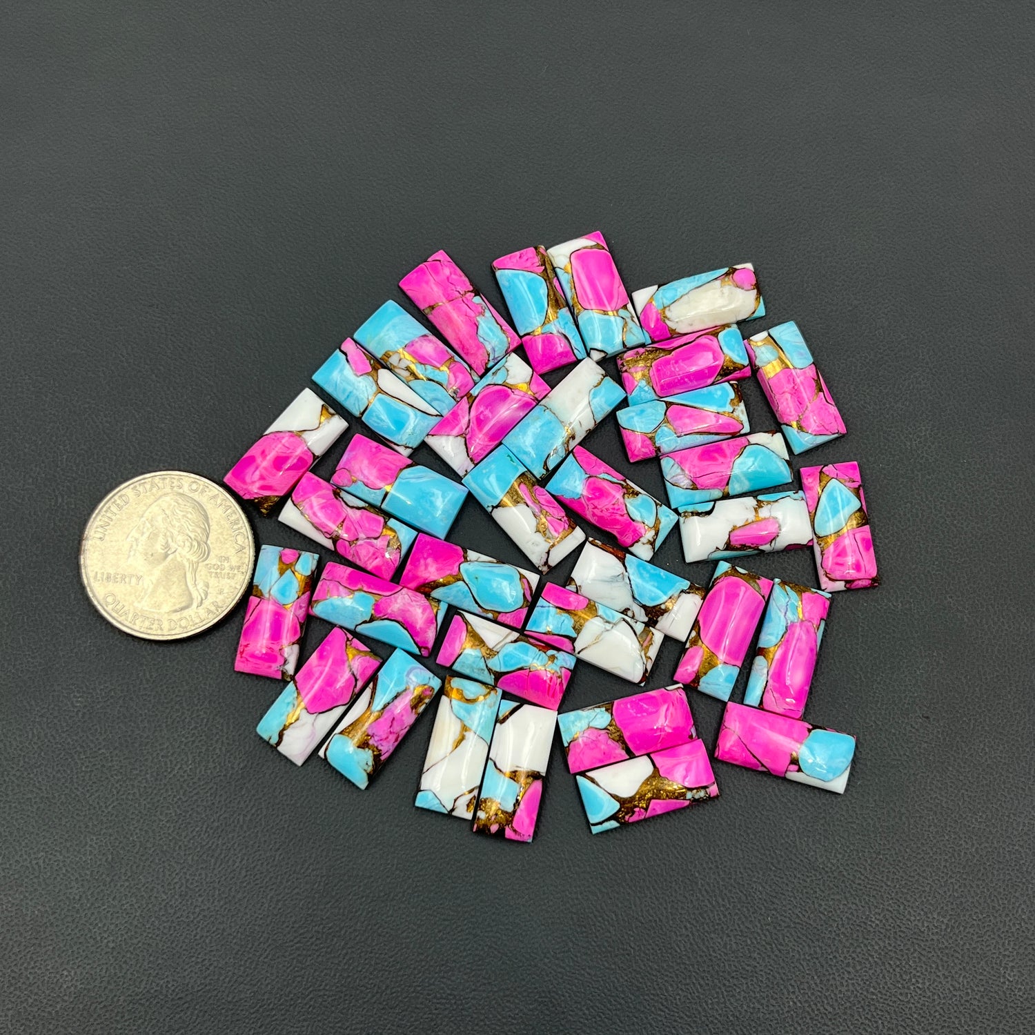 Cotton Candy Kingman Turquoise- Wholesale Lot - 34 Pcs