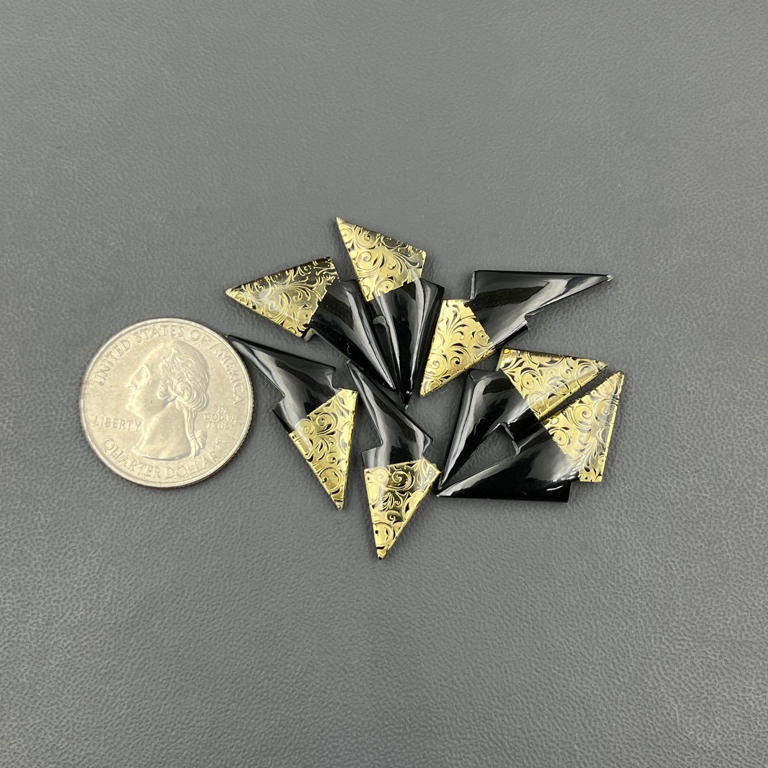 Inlay  Metal Carving- Wholesale Lot - 7 Pcs