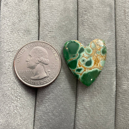 Australian Variscite Cabochon - Heart