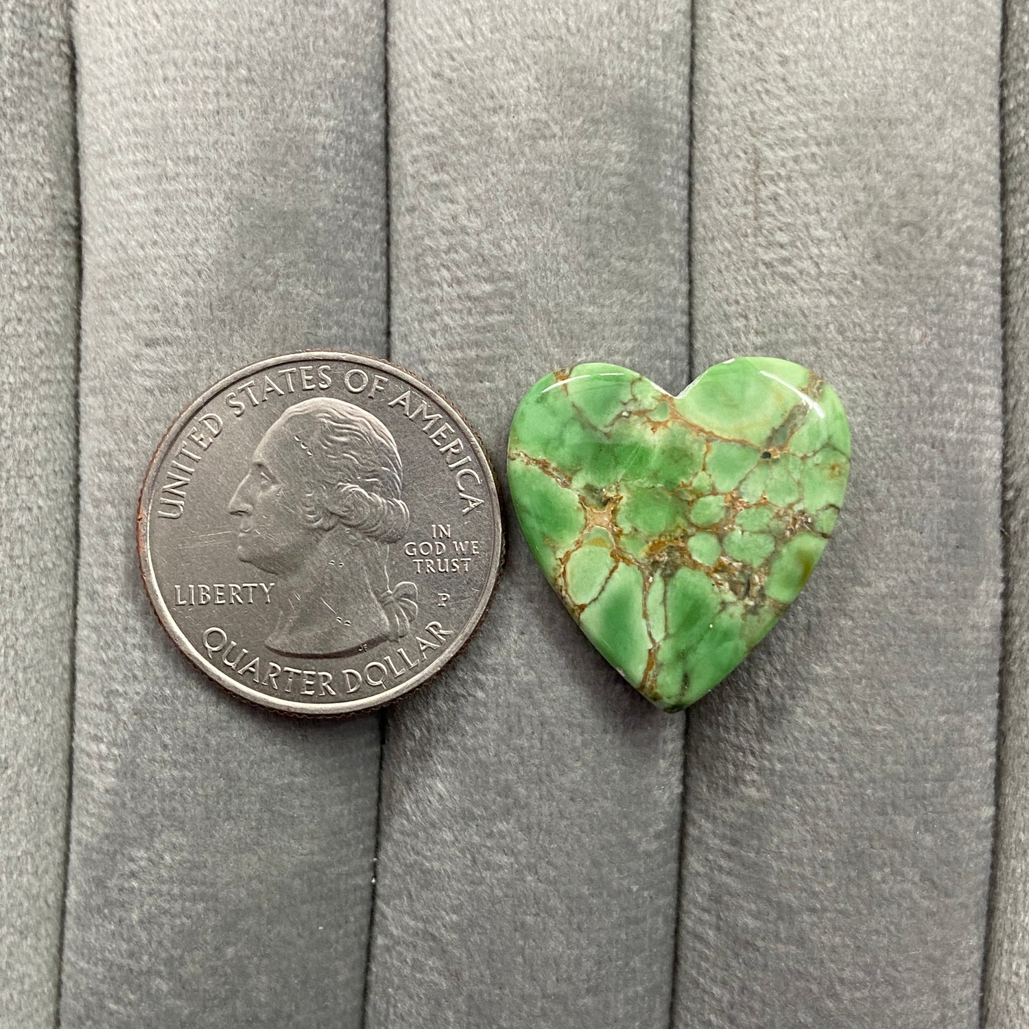 Australian Variscite Cabochon - Heart