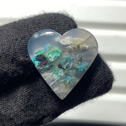 Top Quality Confetti Chrysocolla - Heart