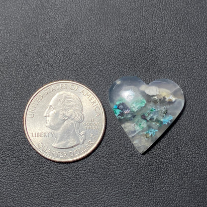 Top Quality Confetti Chrysocolla - Heart