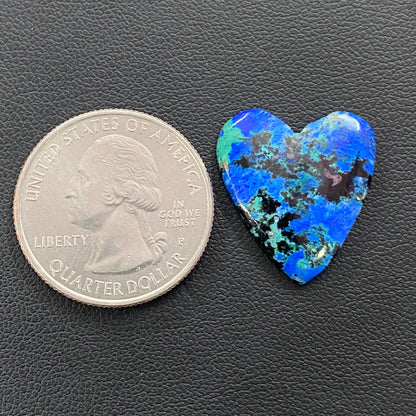 Top Quality Azurite Cabochon - Heart