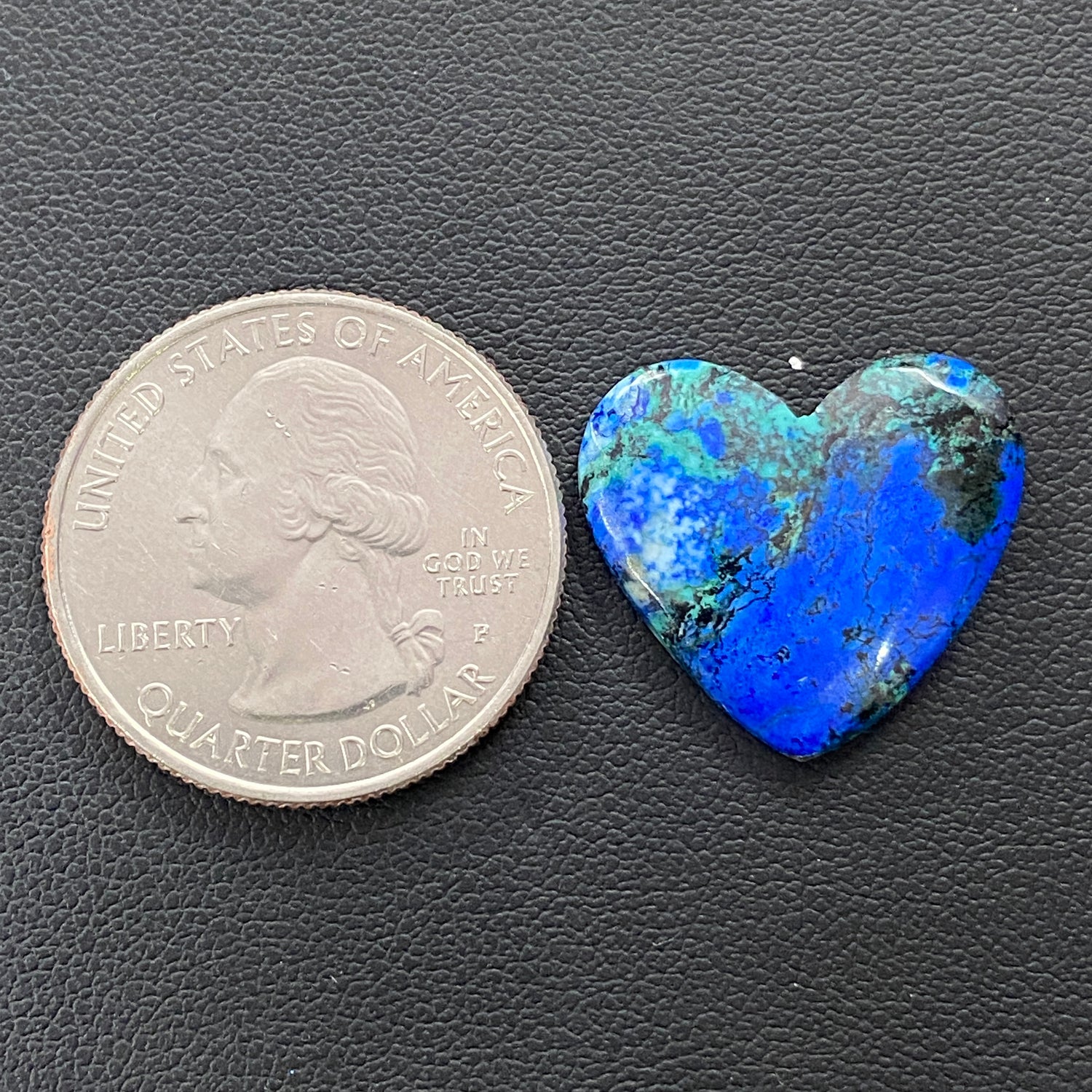 Top Quality Azurite Cabochon - Heart