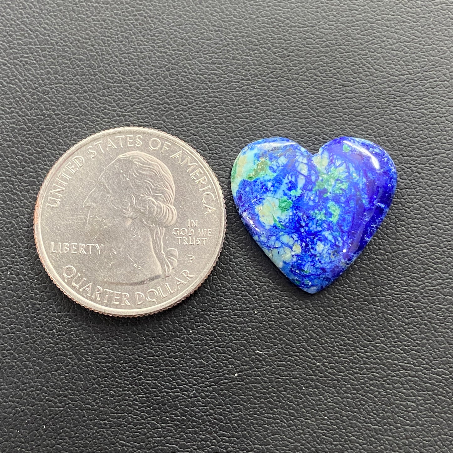 Top Quality Azurite Cabochon - Heart