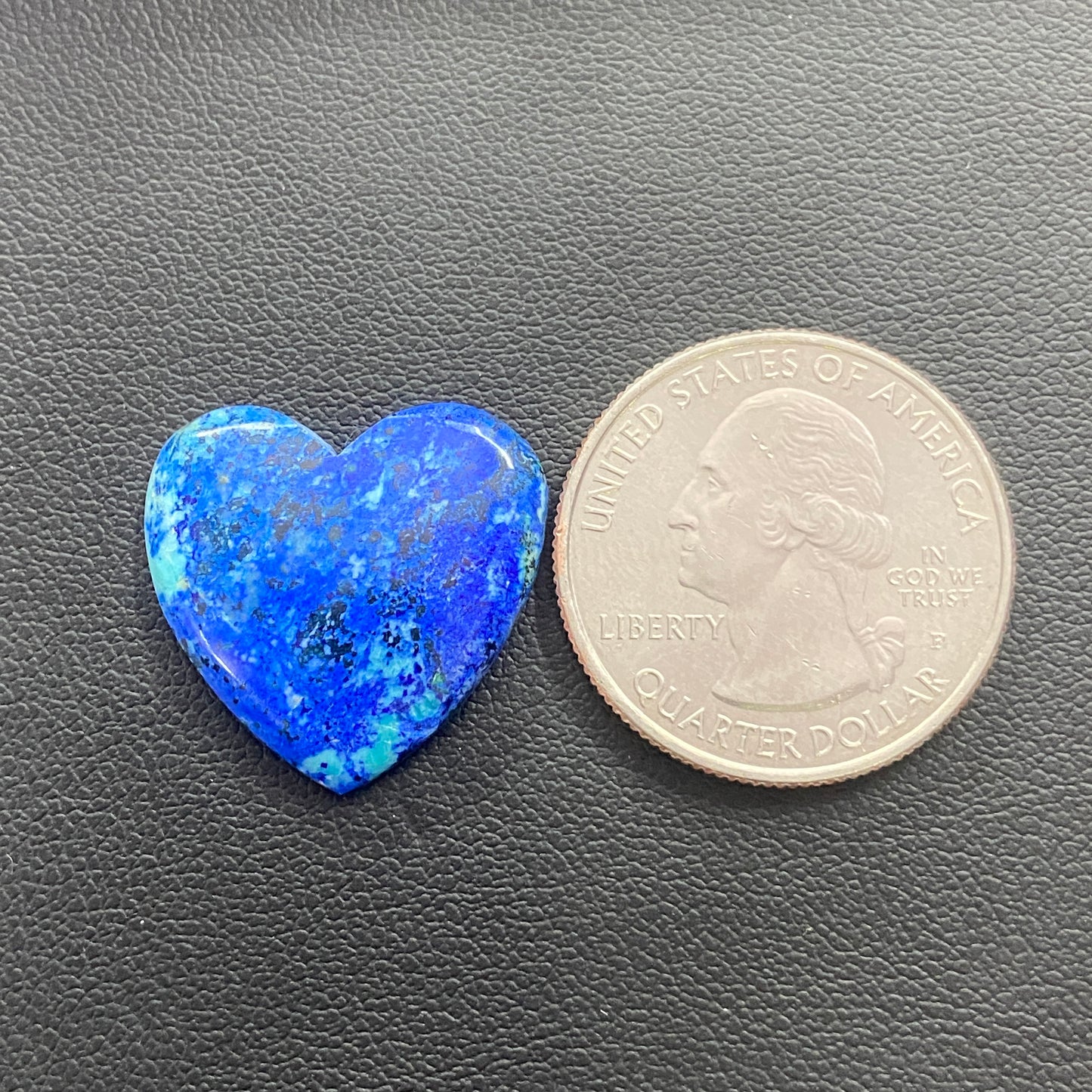 Top Quality Azurite Cabochon - Heart