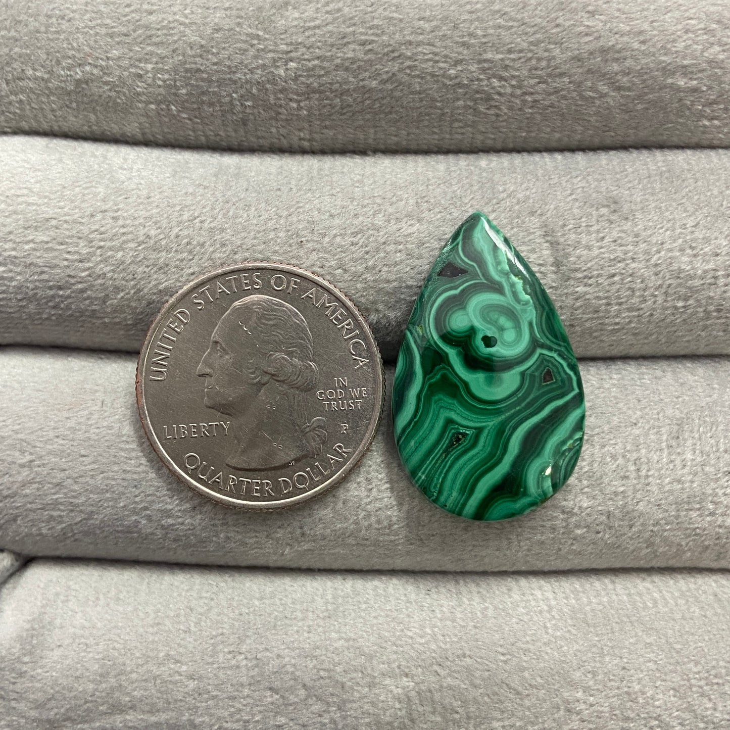 AAA Quality Malachite Cabochon - Pear