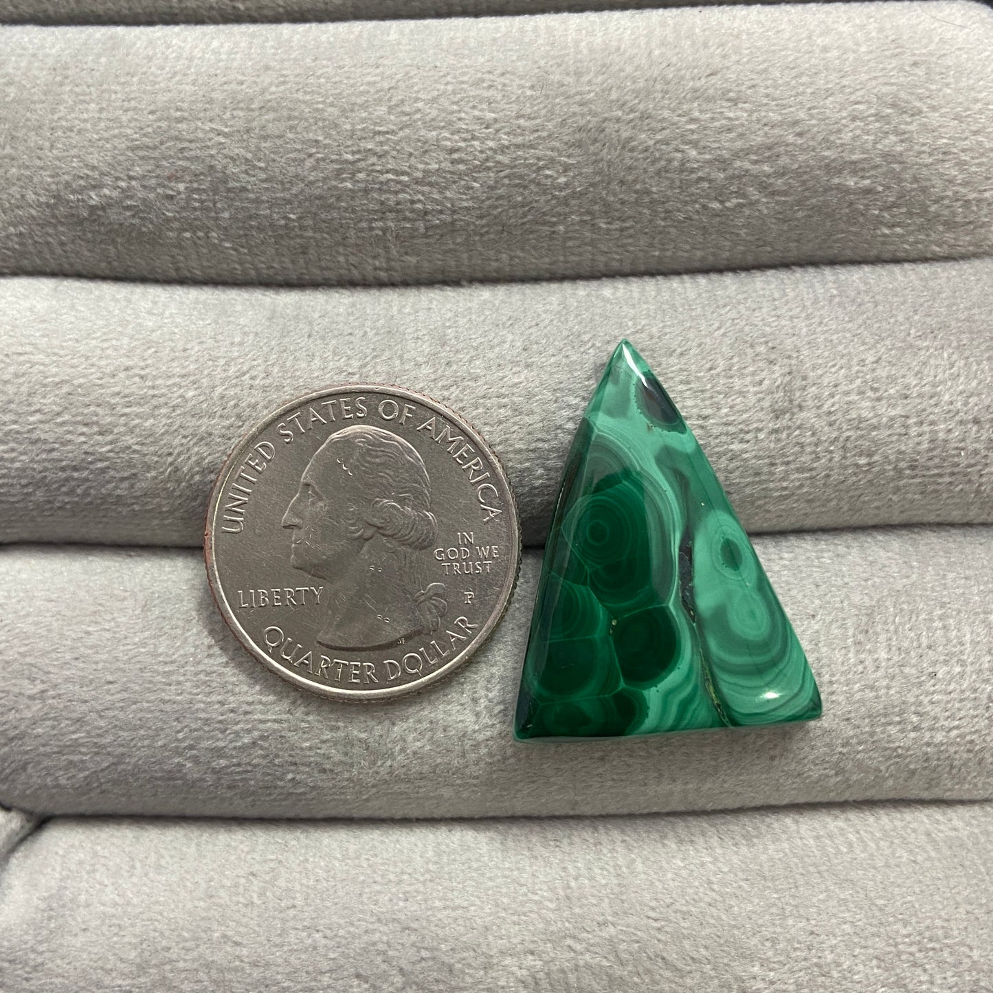 AAA Quality Malachite Cabochon - Triangle