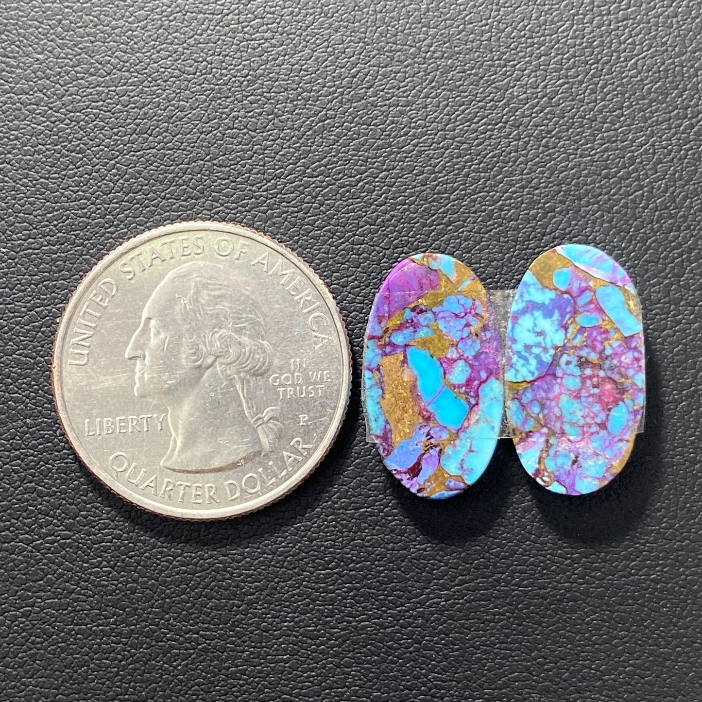 Purple Turquoise Mohave Pair - Oval