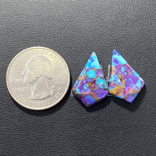 Purple Turquoise Mohave Pair - Kite