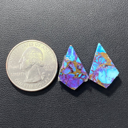 Purple Turquoise Mohave Pair - Kite