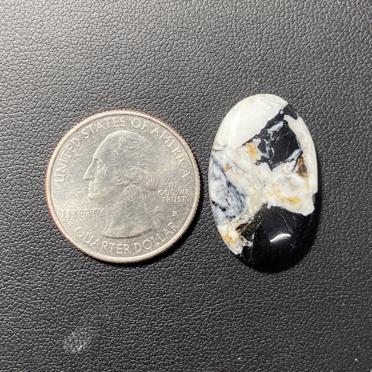 White Buffalo Turquoise Cabochon - Oval