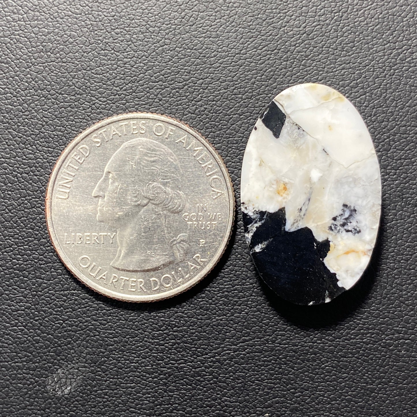 White Buffalo Turquoise Cabochon - Oval