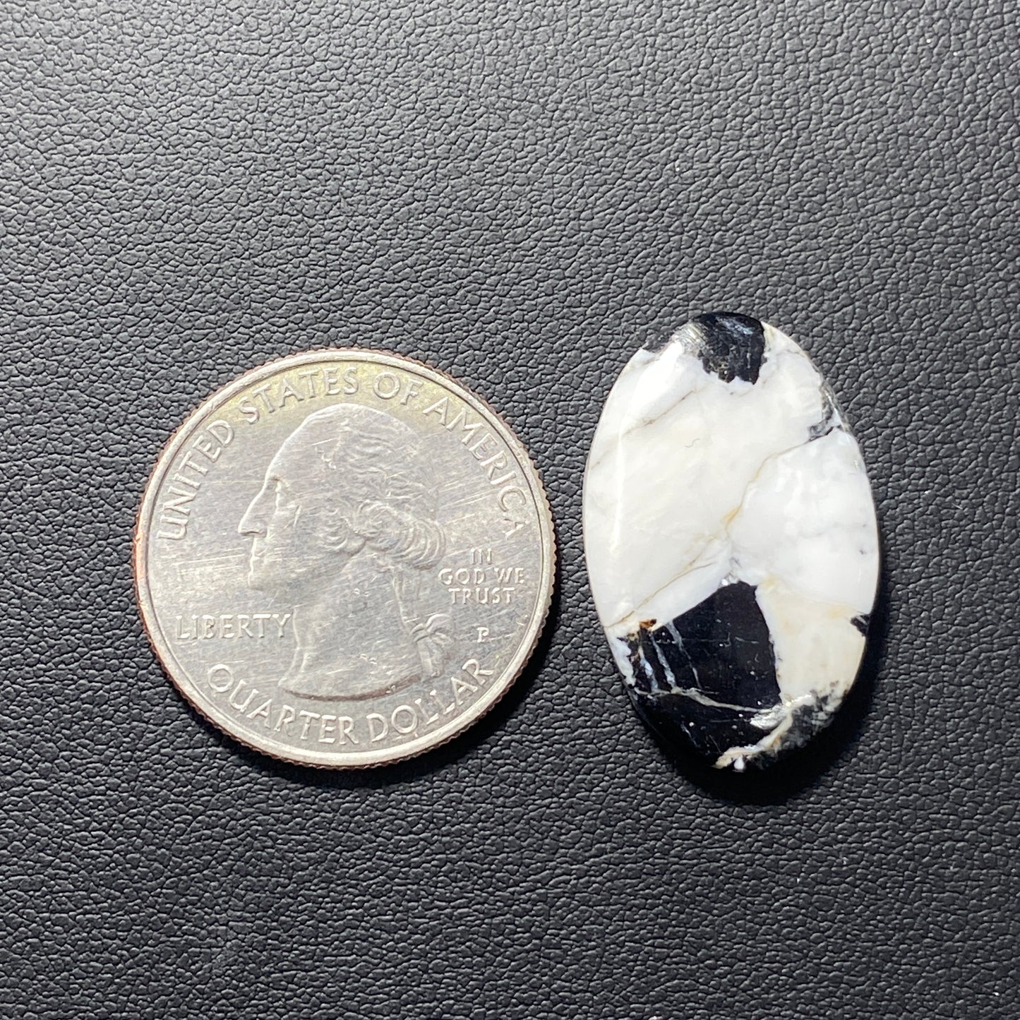 White Buffalo Turquoise Cabochon - Oval