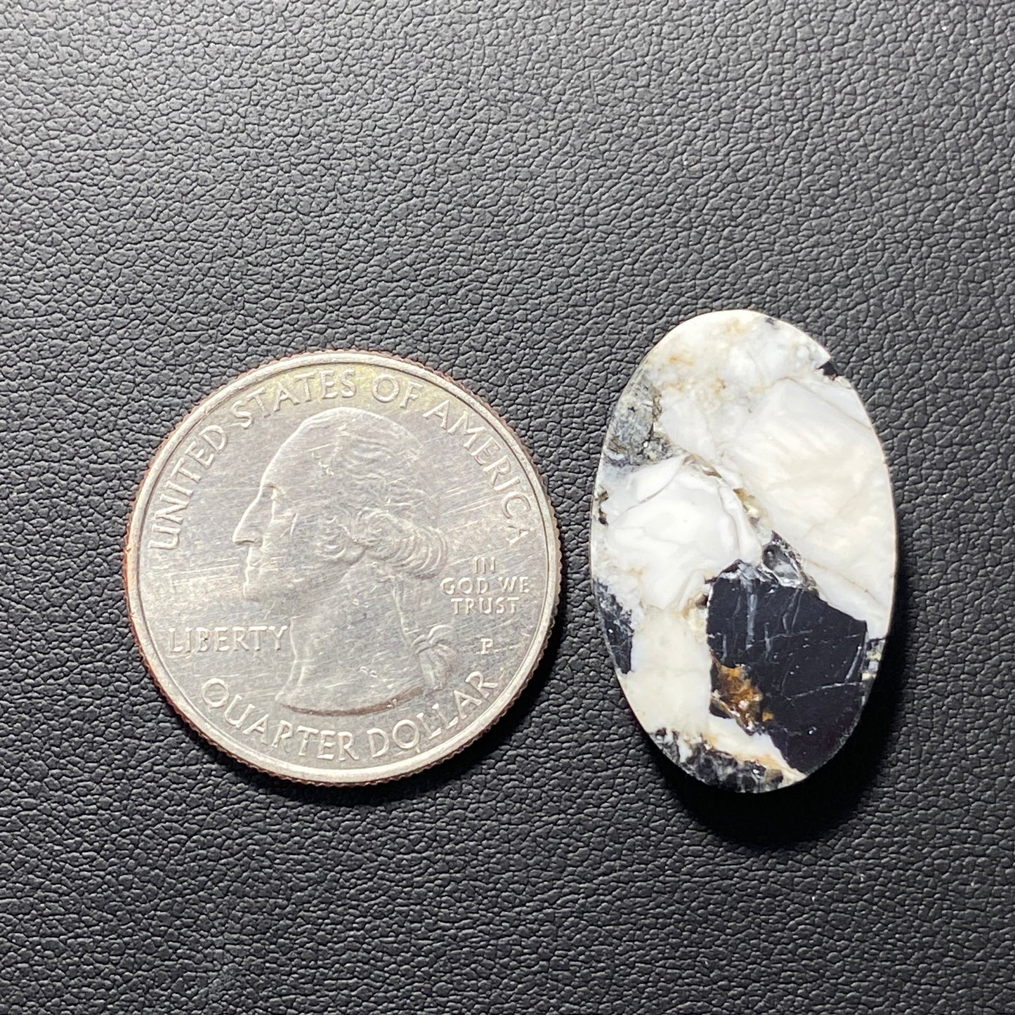 White Buffalo Turquoise Cabochon - Oval