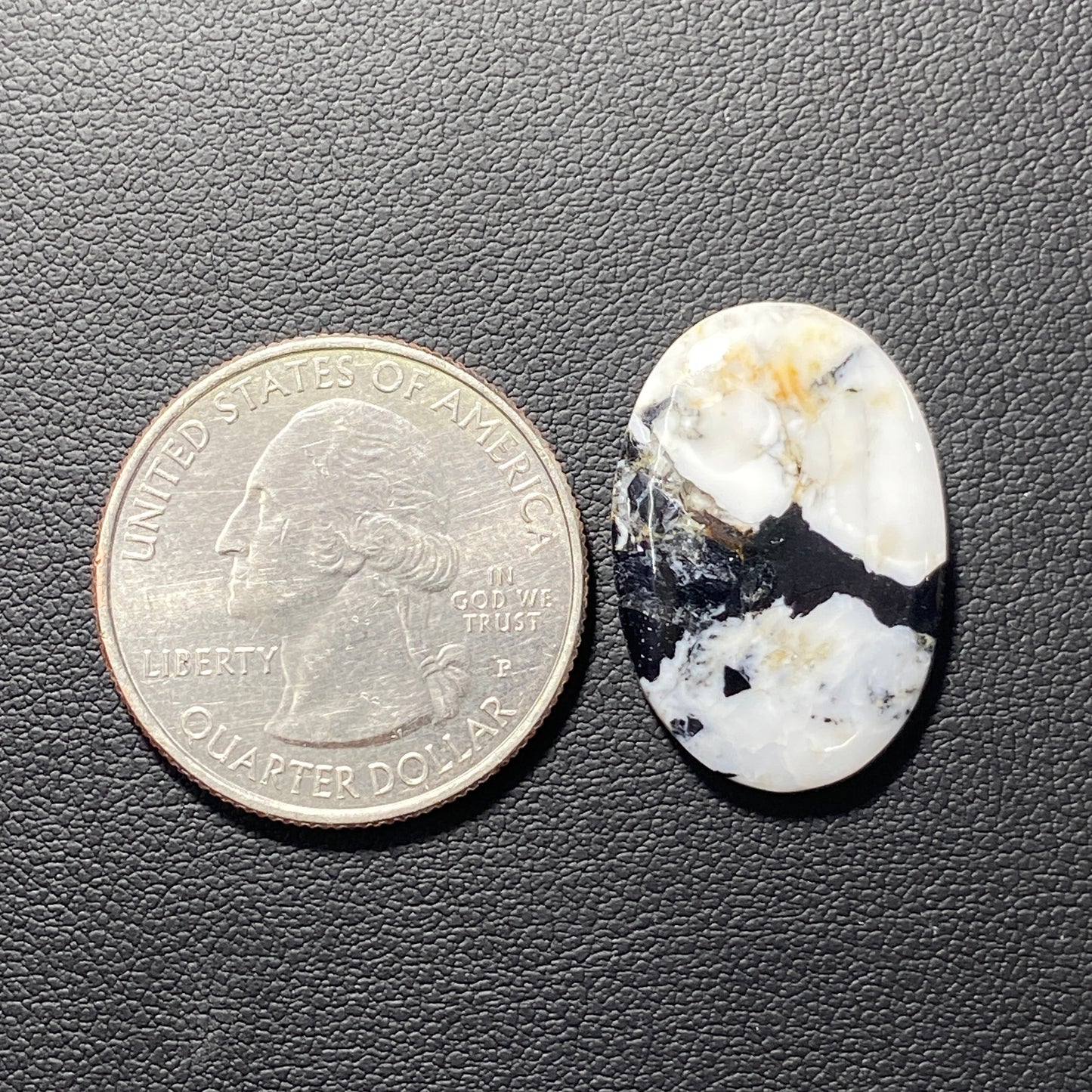 White Buffalo Turquoise Cabochon - Oval